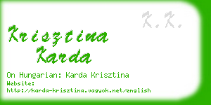 krisztina karda business card